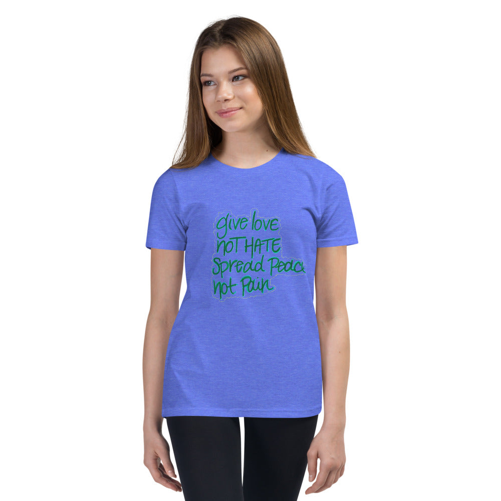 spread peace Youth Short Sleeve T-Shirt