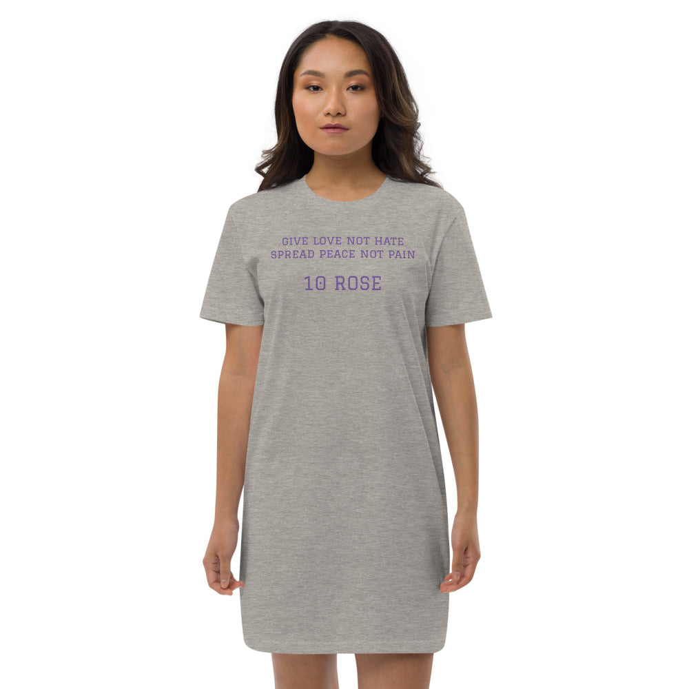 spread peace Organic cotton t-shirt dress