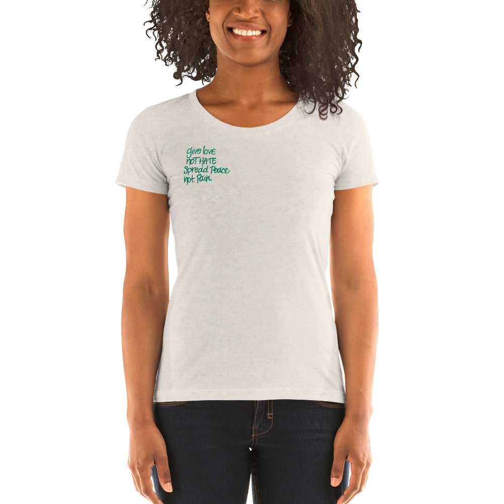 spread peace Ladies' short sleeve t-shirt
