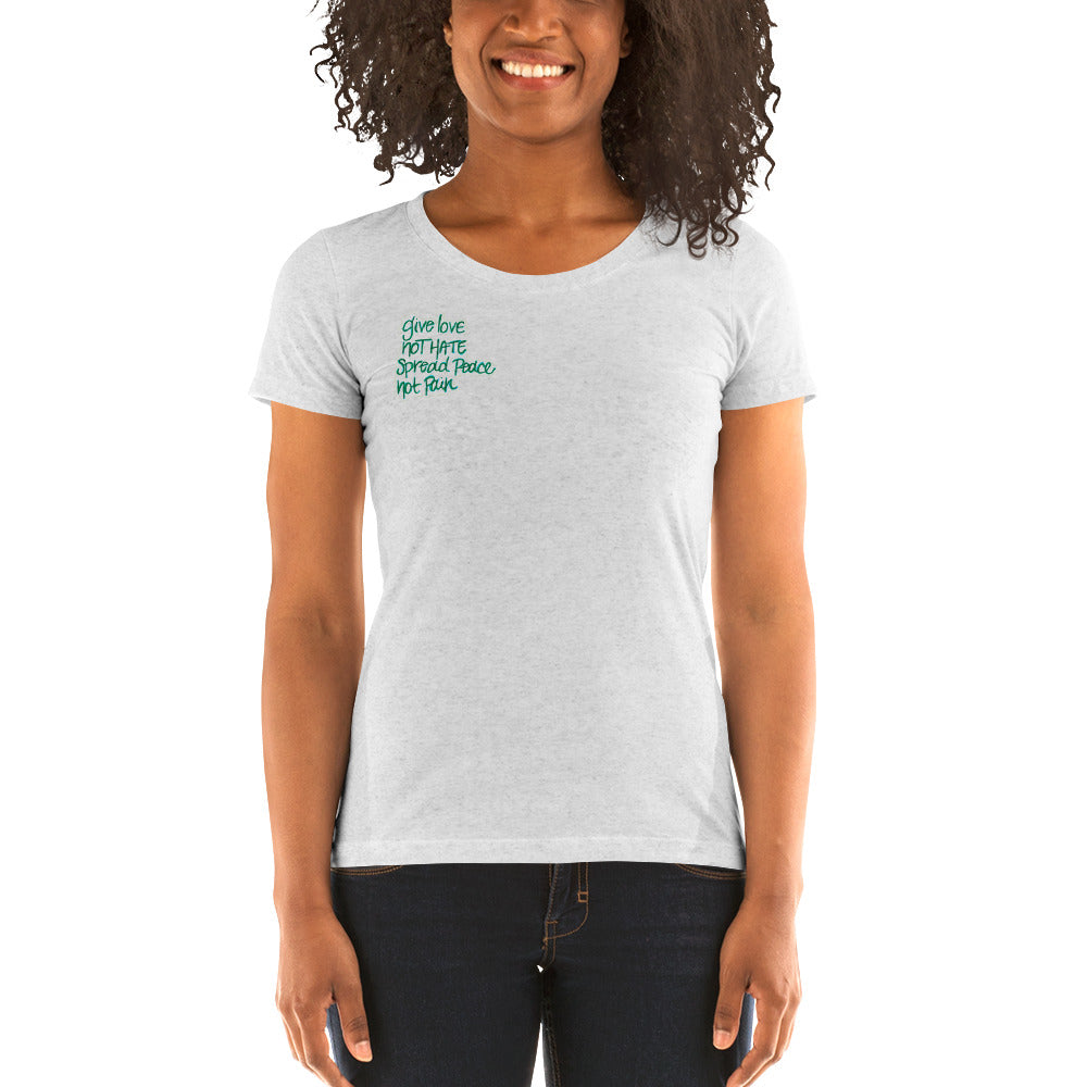 spread peace Ladies' short sleeve t-shirt
